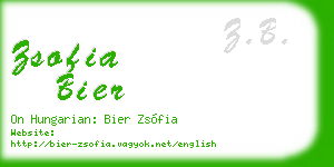 zsofia bier business card